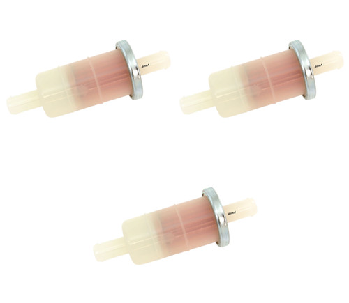 3 Pack Universal Fuel Filter - 10mm / 3/8" Fuel Line - Honda 16900-MG8-003